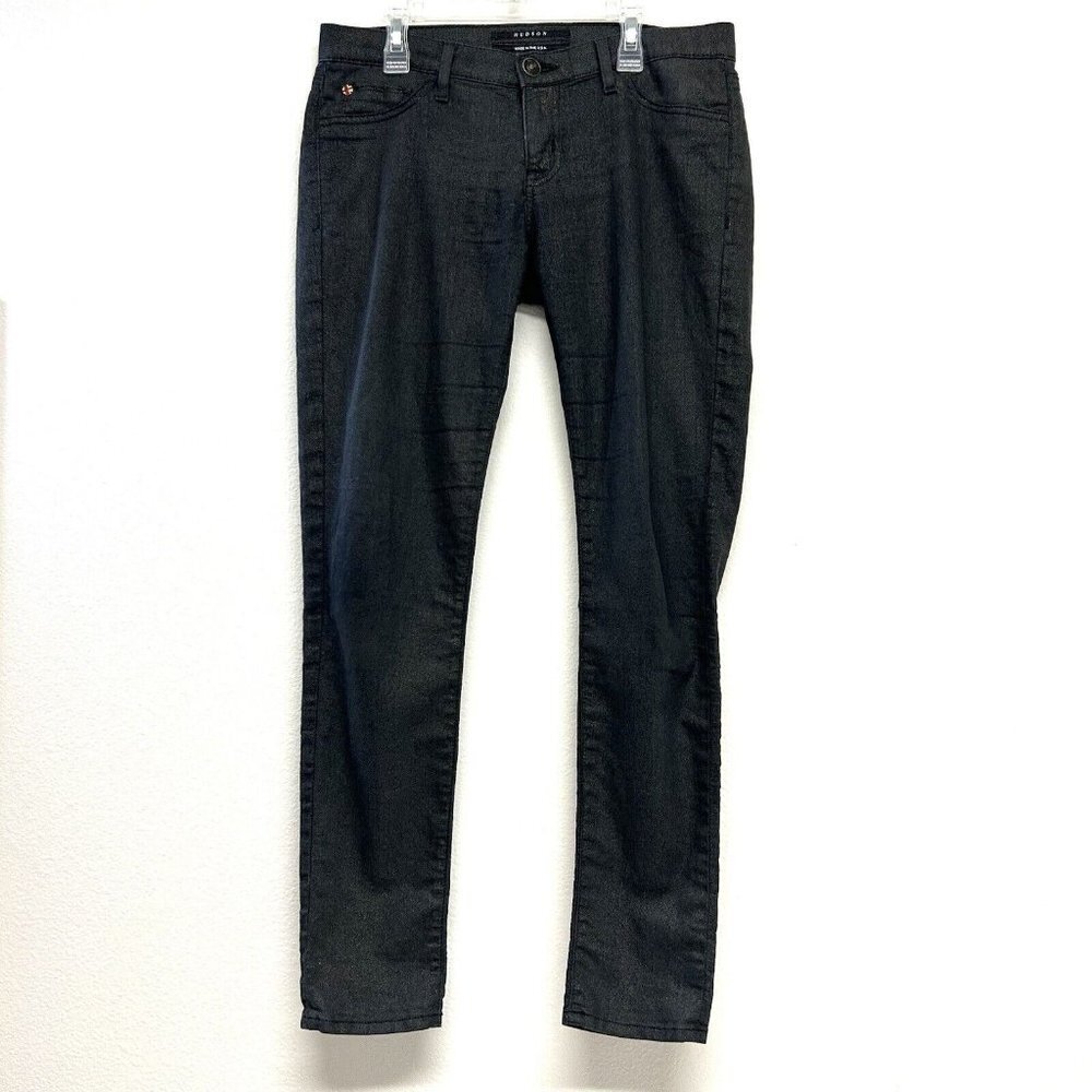 Vintage Hudson Women's 28 Jean Pants Black Stretch Pockets Cotton Casual Logo